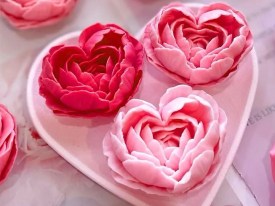 Molde silicona flor corazon